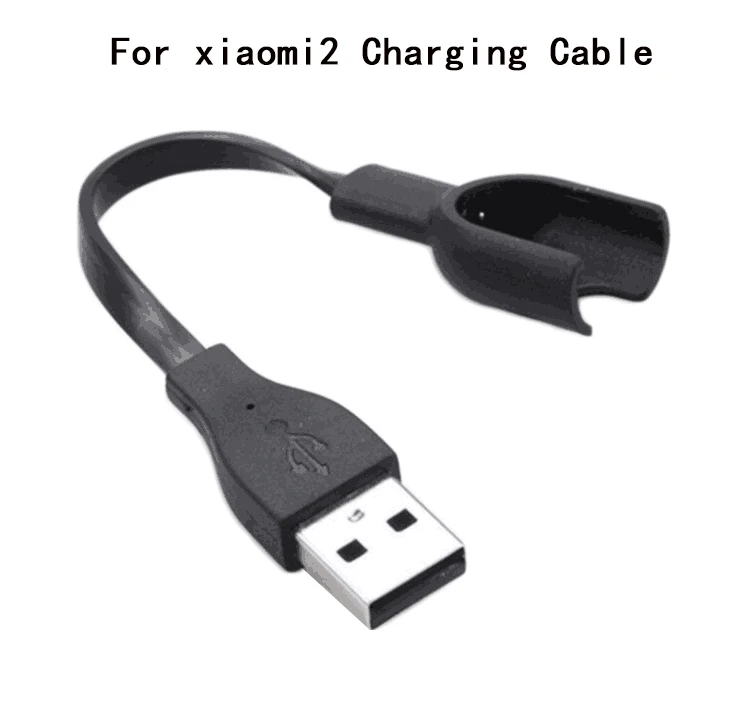 mi2 Charging Cable Силиконовый стальной ремешок для Xiao mi 3 4, умный браслет из нержавеющей стали, сменный ремешок для mi band 3 4, Xiao mi, умный Браслет - Цвет: mi2 Charging Cable