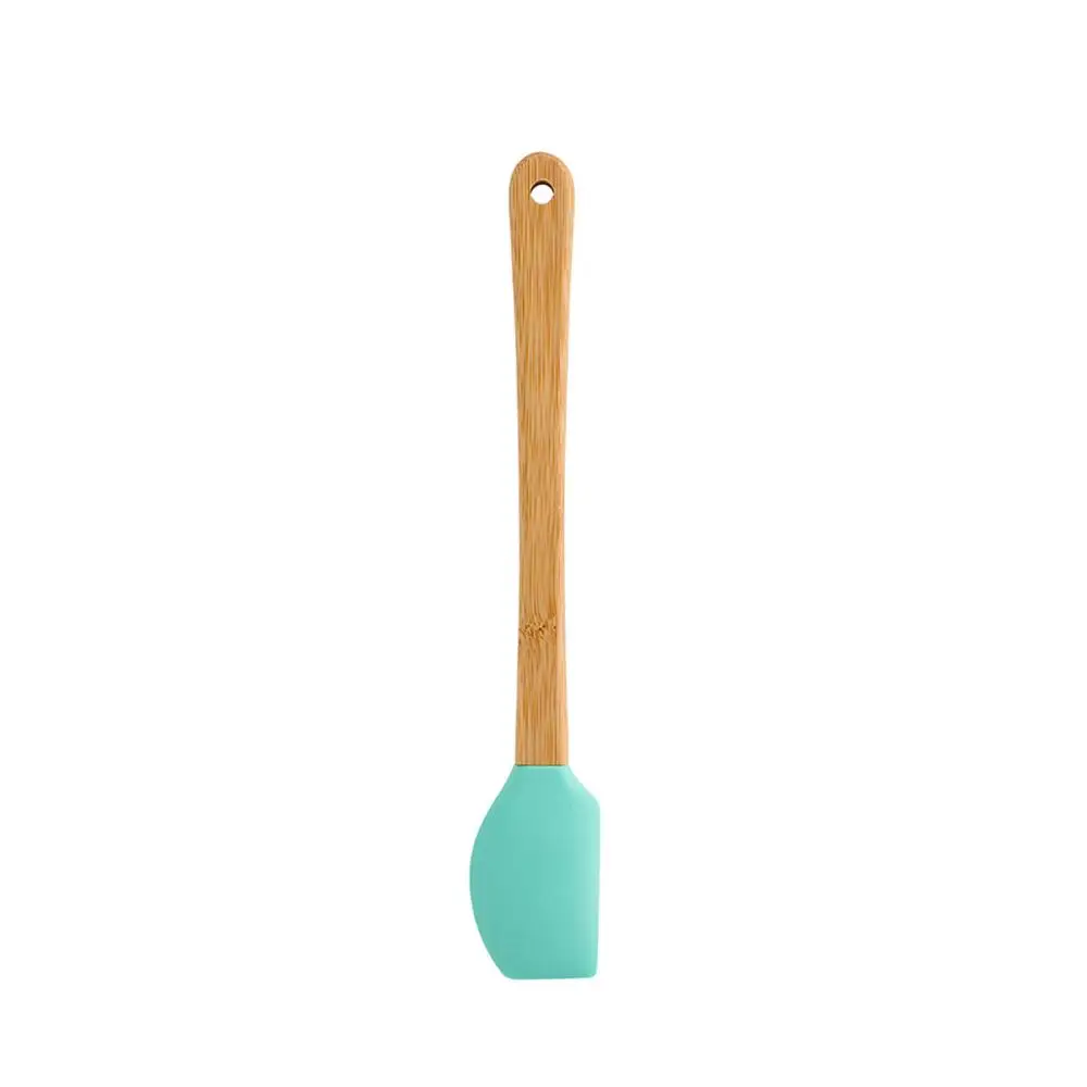 5 Pcs Mini Spatula Spoon Brush Sets Non-stick Silicone Cookware with Wooden Handle Colorful Baking Kitchen Tools |