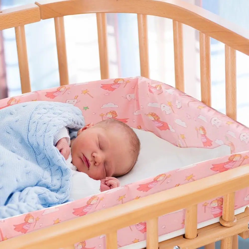 

Baby Crib Liner Cushion Soft Bed Cradle Protective Pad For Newborn Cartoon Washable Baby Bed Fence Room Decoration