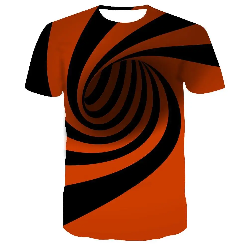 Черная гипнотическая футболка с 3D принтом Вертиго забавная Мужская/мужская