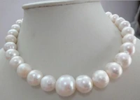 huge 1811 13mm natural australian south sea genuine white nuclear pearl necklace free shipping