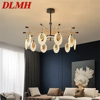 dlmh nordic led chandelier lamps fixtures creative pendant light home for living room decoration