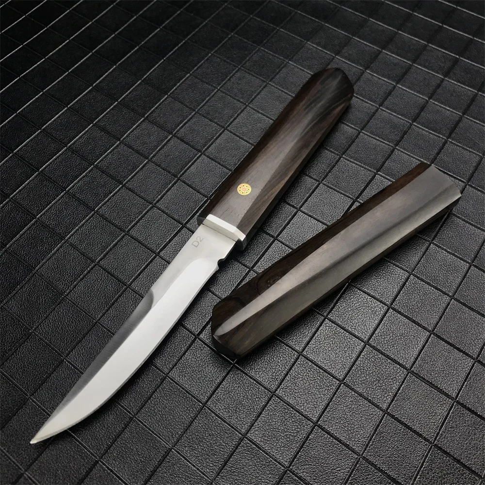 Высокотвердый тактический нож фиксированный ручка из эбенового дерева уличное