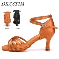 dkzsyim women latin dancing shoes soft bottom girls salsa ballroom dance shoes ladies latintango shoes heeled 5cm7cm