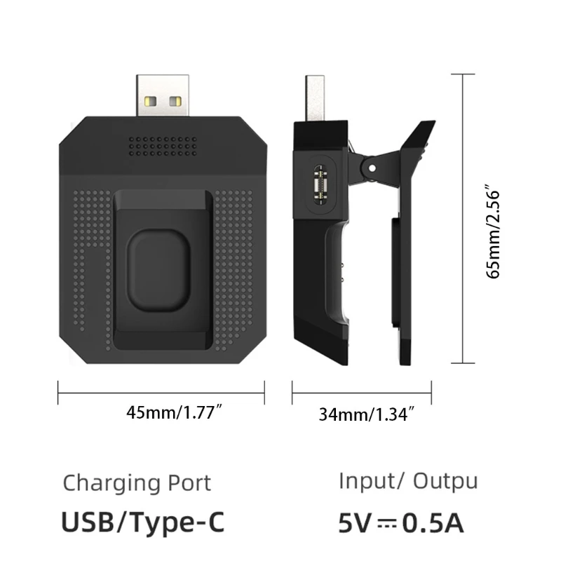 

Charger Clip Compatible with -Xiaomi Redmi Smart Watch, USB Dual Charging Ports Wristbands Clip for Redmi Watch