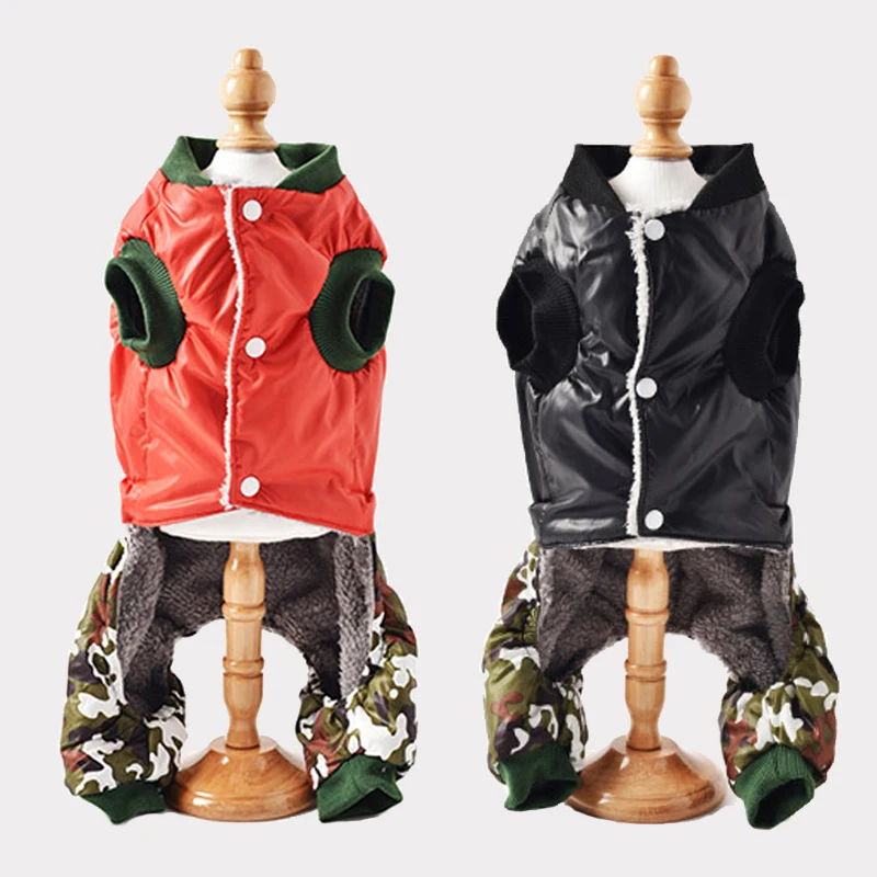 Зимняя одежда для домашних животных собак камуфляж собака щенок куртка питомца