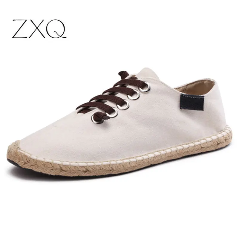 Мужские холщовые Эспадрильи на шнуровке весна 2021