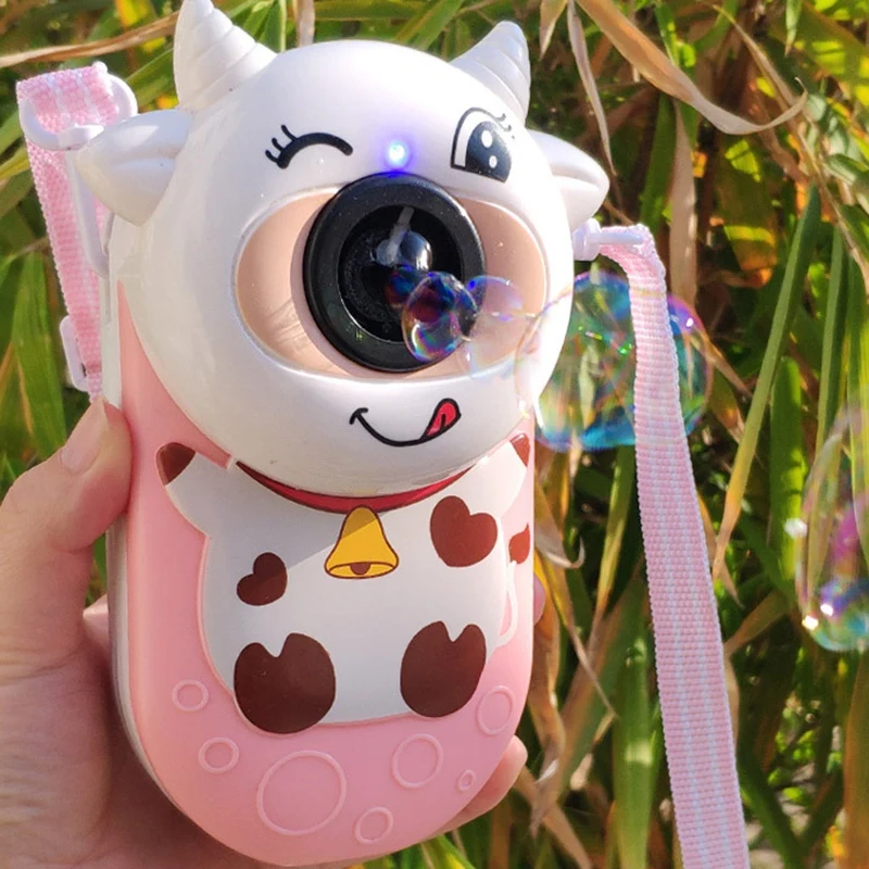 

Bubble Blower Machine Toy Children Electric Bubble Machine Toy Light Music Square Toy Outdoor Automatic Bubble Maker