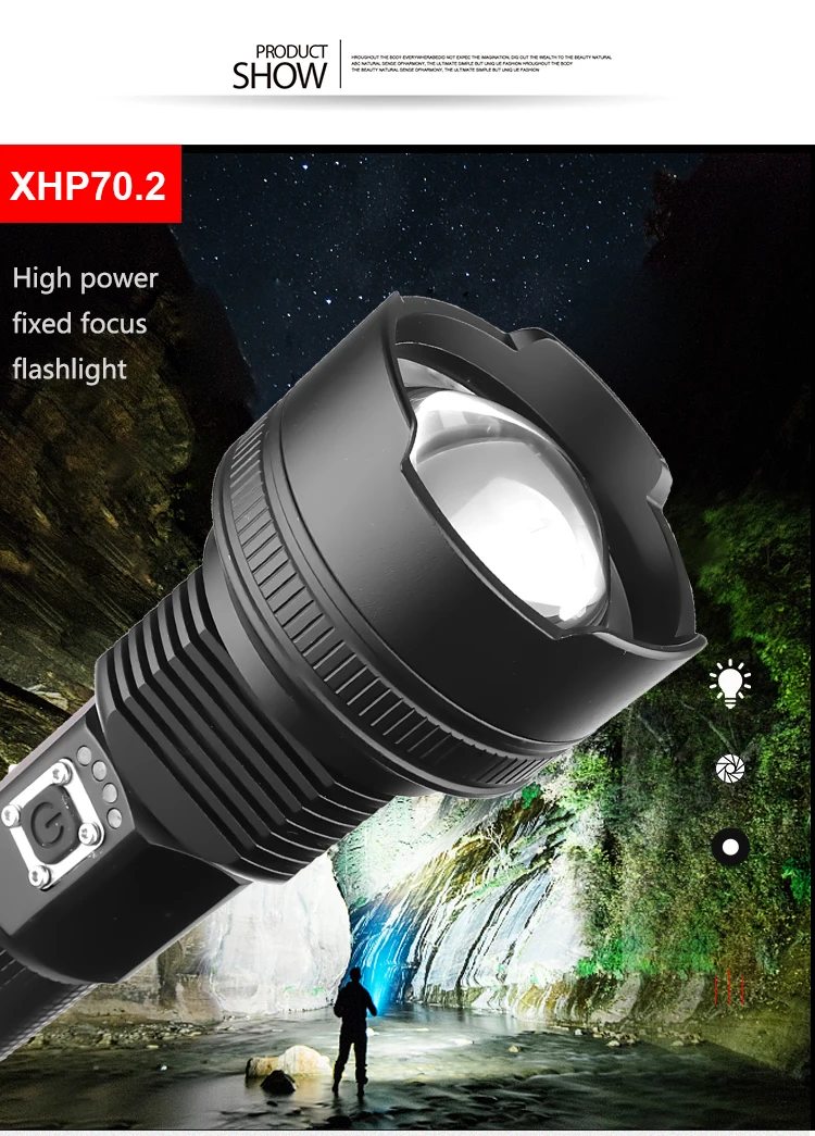 Самый мощный светодиодный светильник-вспышка, новинка, CREE xhp90, Перезаряжаемый usb фонарь, xhp50, xhp70, ручная лампа с зумом, 26650, 18650, батарея, светильник-вспышка