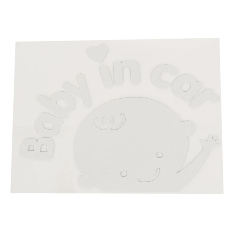 

1PCS Baby In Car Waving Baby On Board Safety Sign Cute Car Decal Vinyl Sticker