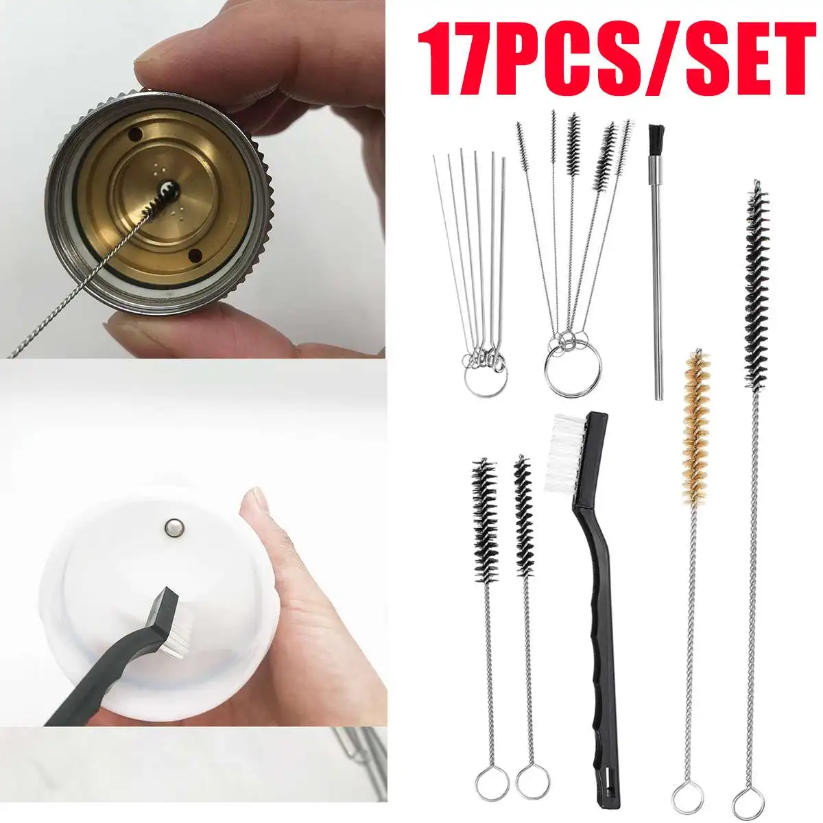 

17pcs Airbrush Spray Guns Nozzle Cleaning Repair Tool Kit Needle & Brush Set Spray Guns Clean Accessories