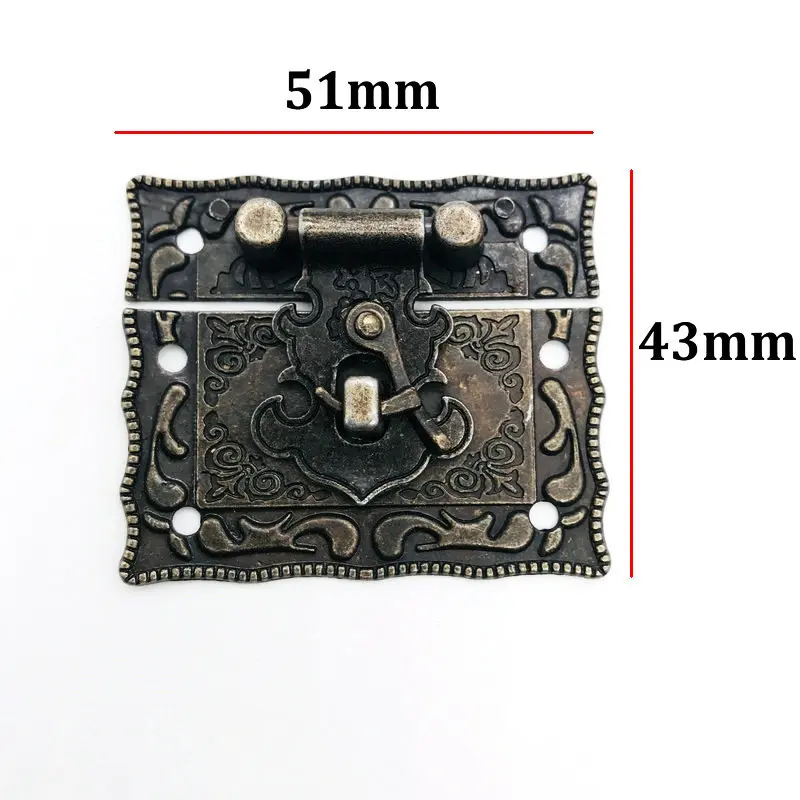Дверные петли с полыми цветами под старину 2 шт. + 1 деревянная шкатулка для