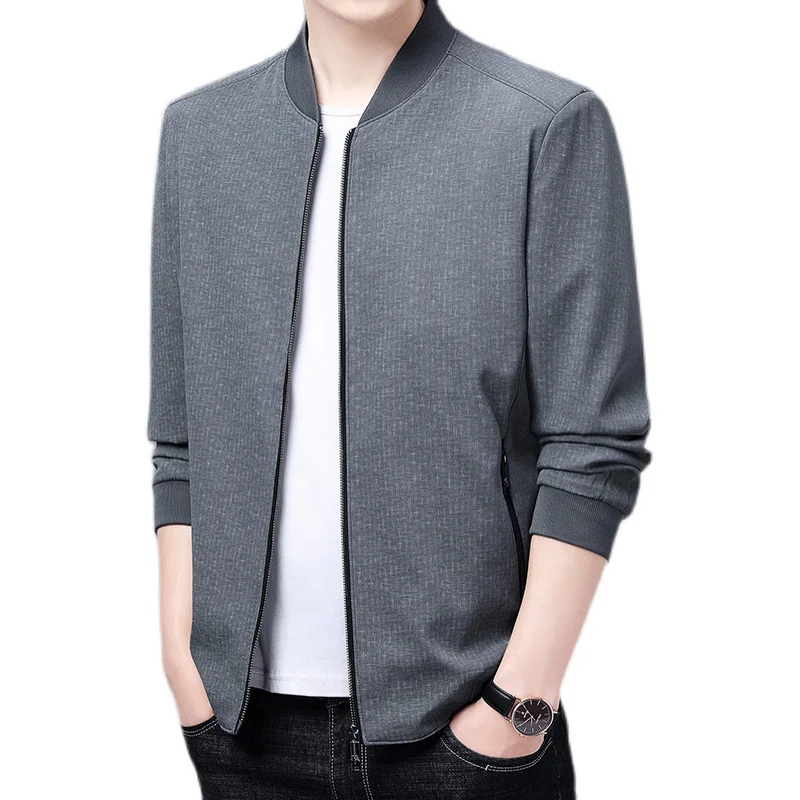 

Men's Jacket Jacket 2021 Spring New Casual and Generous Top Men's Business Fashion Stand-up Collar Clothing Men's Short Jacket