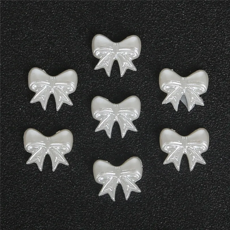 300шт/пакет Бабочка Плоская Закрепка Кабошон Имитация Пластиковая Жемчужина ABS для Ювелирных Изделий, Ремесел, Украшения Для Дома и Телефона