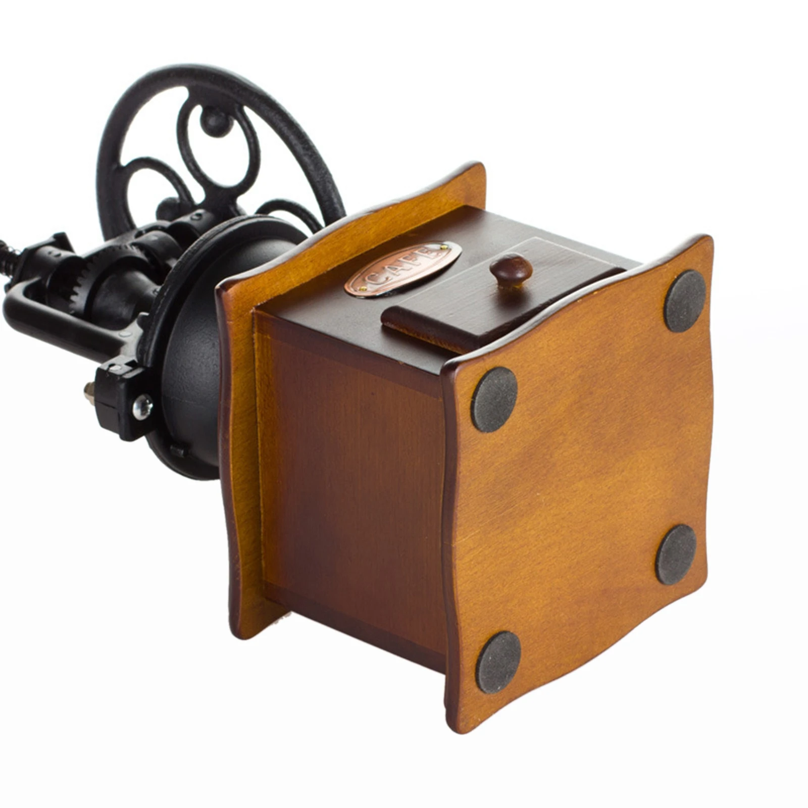 Cast Iron Hand Crank Coffee Grinder Retro Style Manual Beans Grinding Mill with Catch Drawer | Дом и сад
