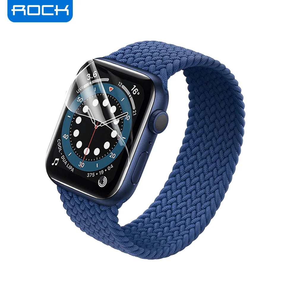 Гидрогелевая пленка ROCK 2 упаковки для iWatch 7 6 5 4 SE 45 мм 41 44 защитная экрана полное