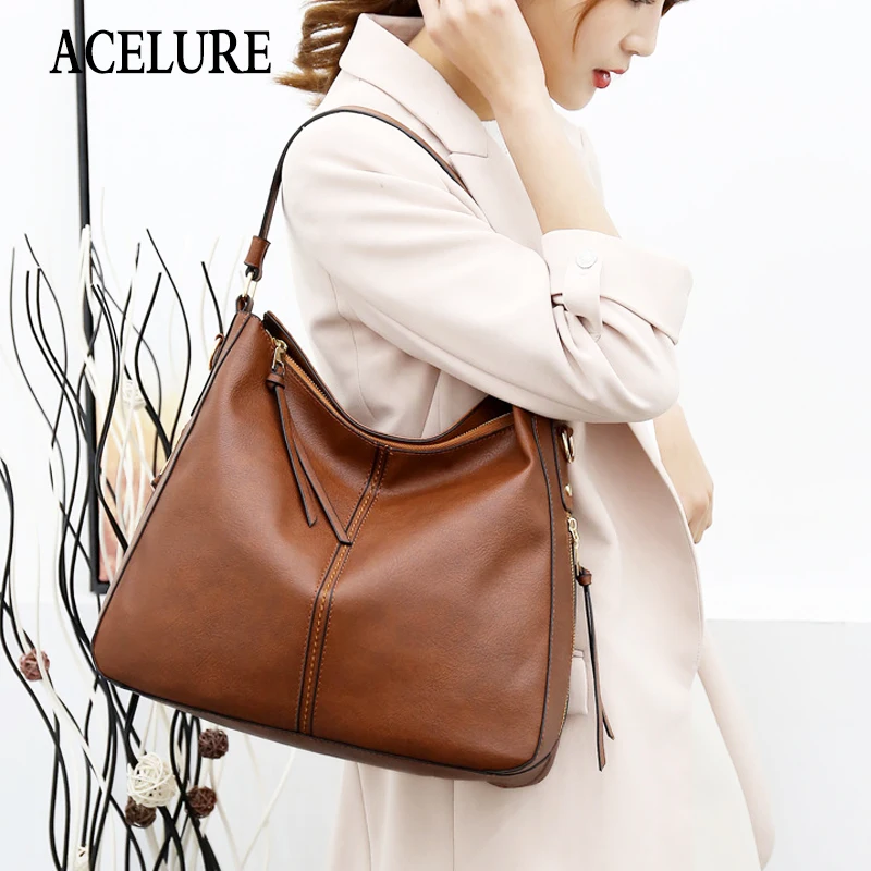 

ACELURE Leather Ladies Handbag Female Messenger Bags Designer Crossbody Bags for Women Tote Shoulder Bag for Girls Bolsos Mujer