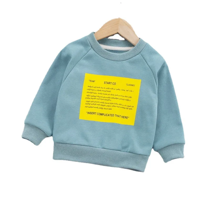 

New Children T-Shirt Spring Autumn Baby Clothes Boys Girls Letter Long Sleeve Clothing Toddler Fashion Costume Kids Sportswear