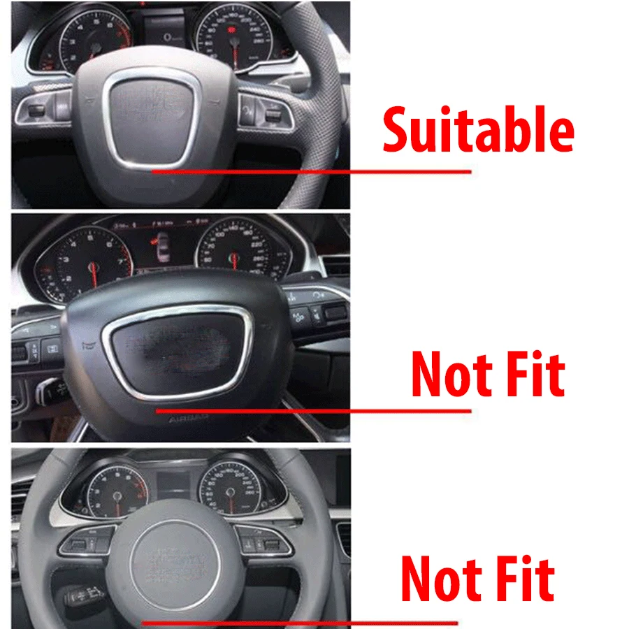 Рамка с логотипом центра рулевого колеса автомобиля эмблема отделка декор для Audi