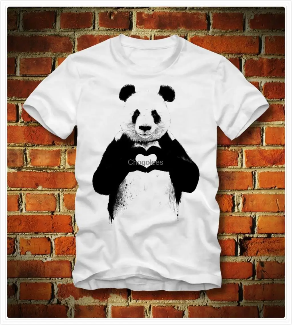 Модная футболка Panda Banksy Love Liebe Than the Heart for Love|Мужские футболки| |