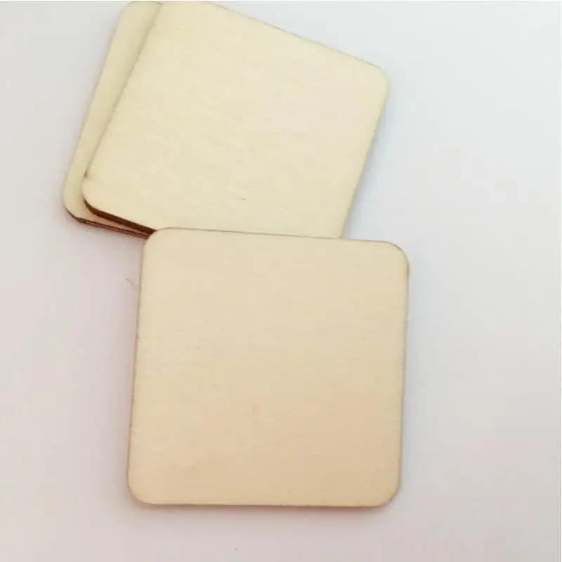 10 шт. точечная поставка деревянных чипов сделай сам скругленная квадратная