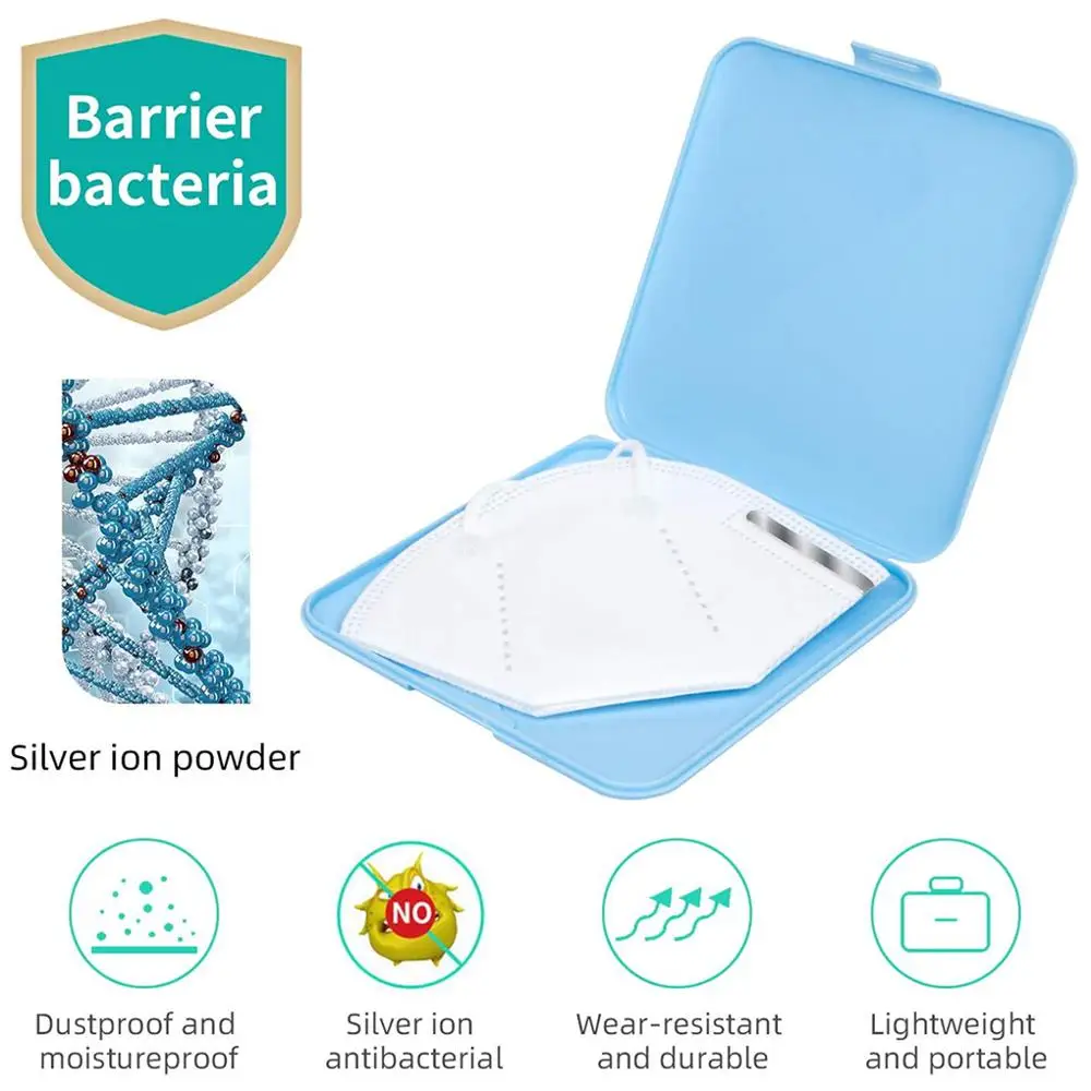 

Mask Storage Box PP Mask Case Household Moisture-proof Mask Box Go out Dustproof Storage Mask Container Organizer Holder