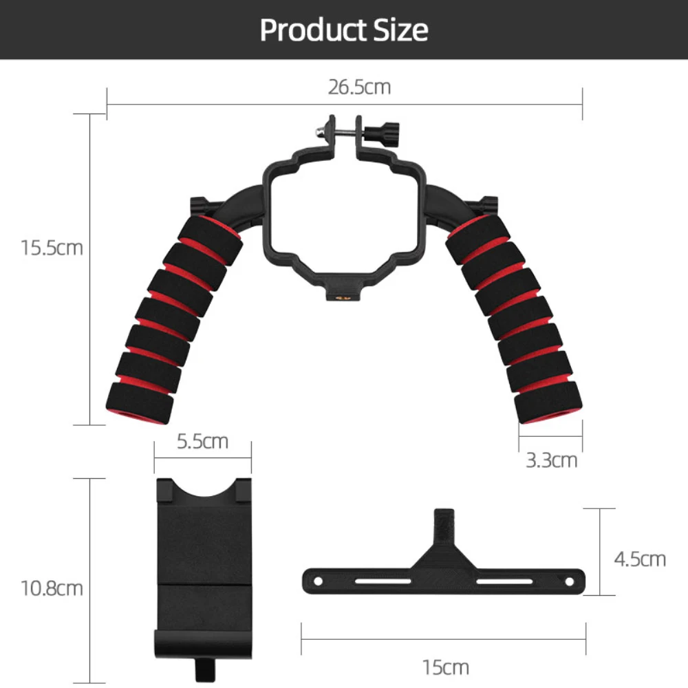 

Drone Modified Kit Handheld Gimbal Stabilizer Bracket For DJI Mavic Air 2 Drone Remote Control Handheld Dual Handle