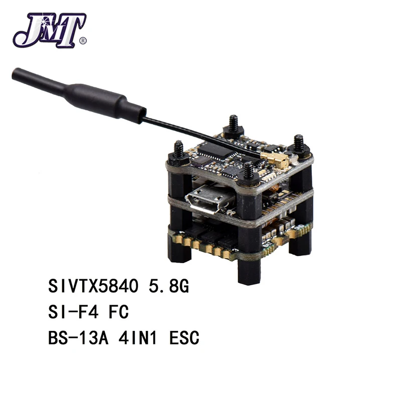 JMT F4 для Flytower SIF4 F4 Полетный контроллер+ 13A Blheli_S 2-4S бесщеточный ESC+ 40CH 25~ 200mW VTX 16*16mm для радиоуправляемого дрона FPV