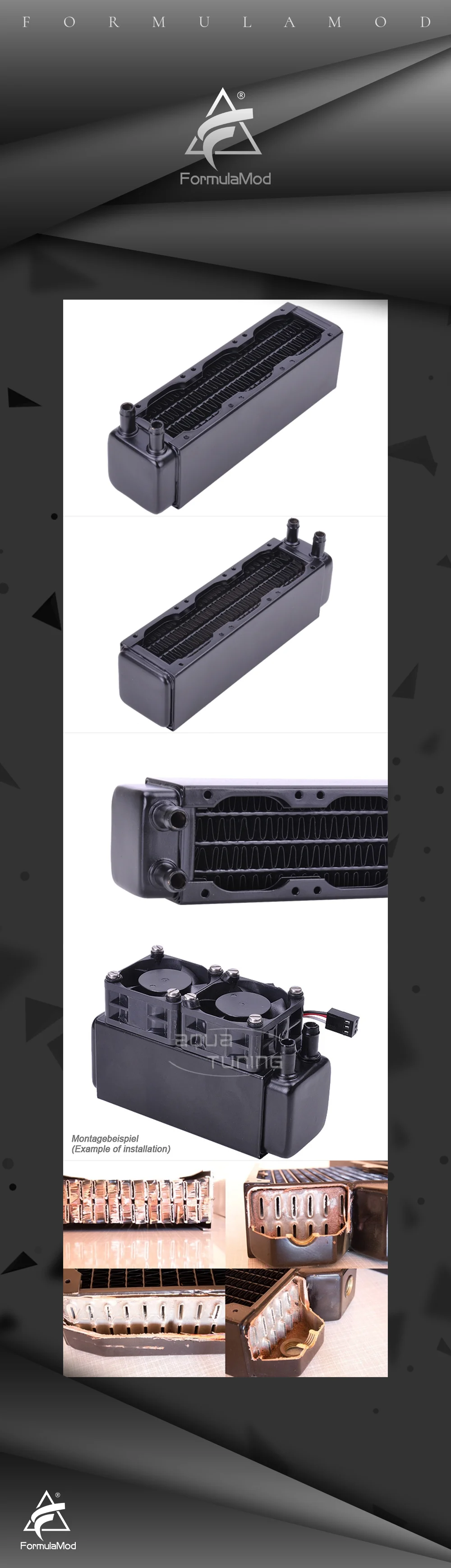 Холодный ряд медный радиатор Alphacool NexXxoS XT45 3*40 мм/120 мм