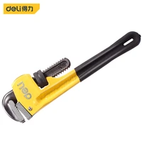 deli pipe wrench 10 pipe clamp heavy duty plumbing manual pop tools cr v steel anti rust anti corrosion alicates high quality