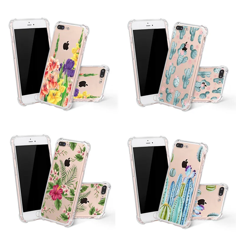 Для Apple iPhone X XR XS Max 8 7 6 6S Plus ультра тонкий ударопрочный цветок 3D Силиконовый мягкий
