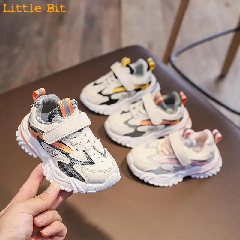 

New Children's Sports Shoes 1-6 Years Old Boys And Girls To School Wear Velcro Casual Daddy Children