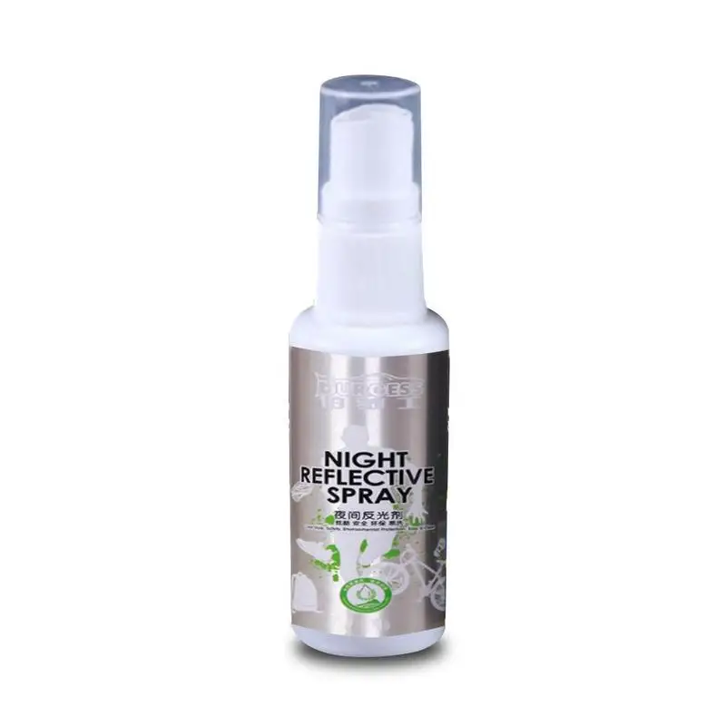 silver Night Reflective Spray Bike-Running Fluorescence Paint Anti-Accident Safety Mark Luminous Fluorescent Spray - Цвет: silver
