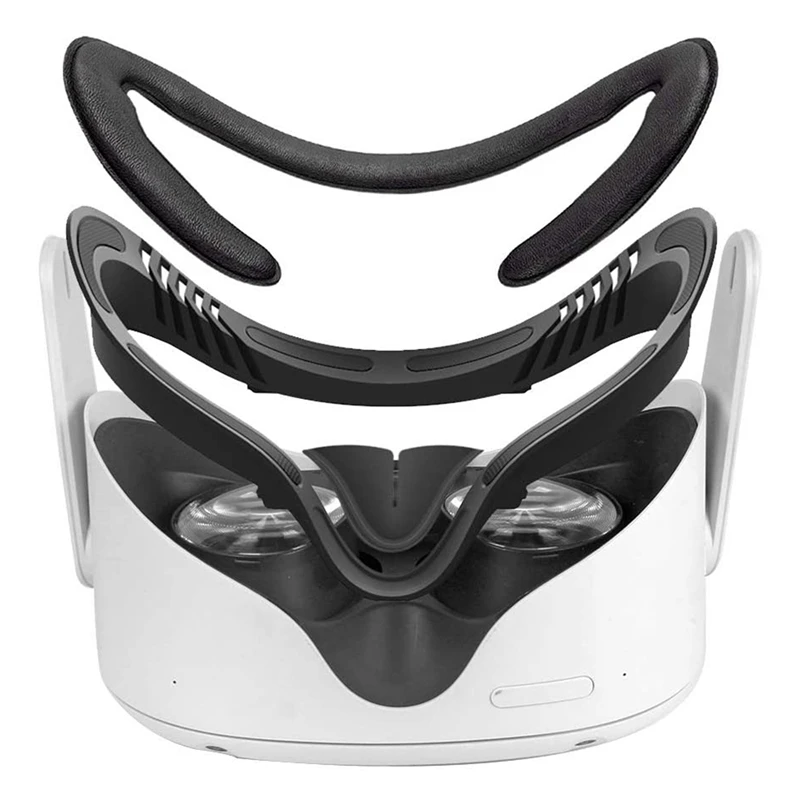 

6-In-1 Set VR Facial Interface Bracket & PU Leather Foam Face Pad with for Oculus Quest 2 Sleeve Protective Case