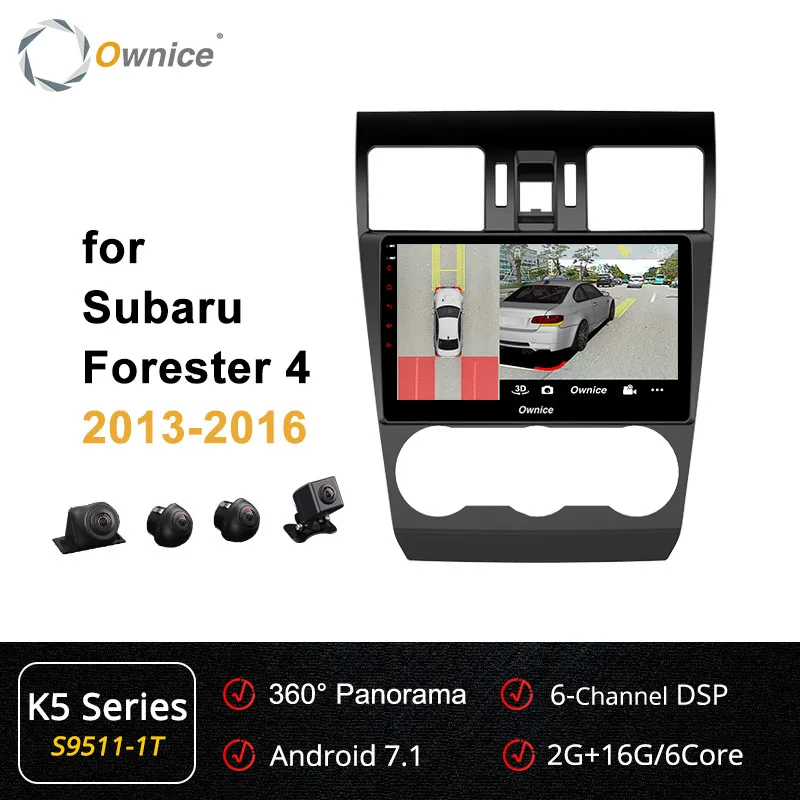 S9511-1 K5 Ownice 360 Panorama 4G Android 9,0 k3 k5 k6 автомобильный dvd-плеер для Subaru WRX Forester 2013 gps Navi DSP оптический - Цвет: S9511-1 K5