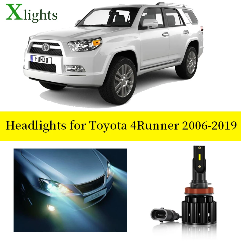 Led Headlight Bulbs For Toyota 4 Runner 2006 2007 2008 2009 2010 2011 2012 2013 2014 2015 2016 2017 2018 2019 Low High Beam Lamp 