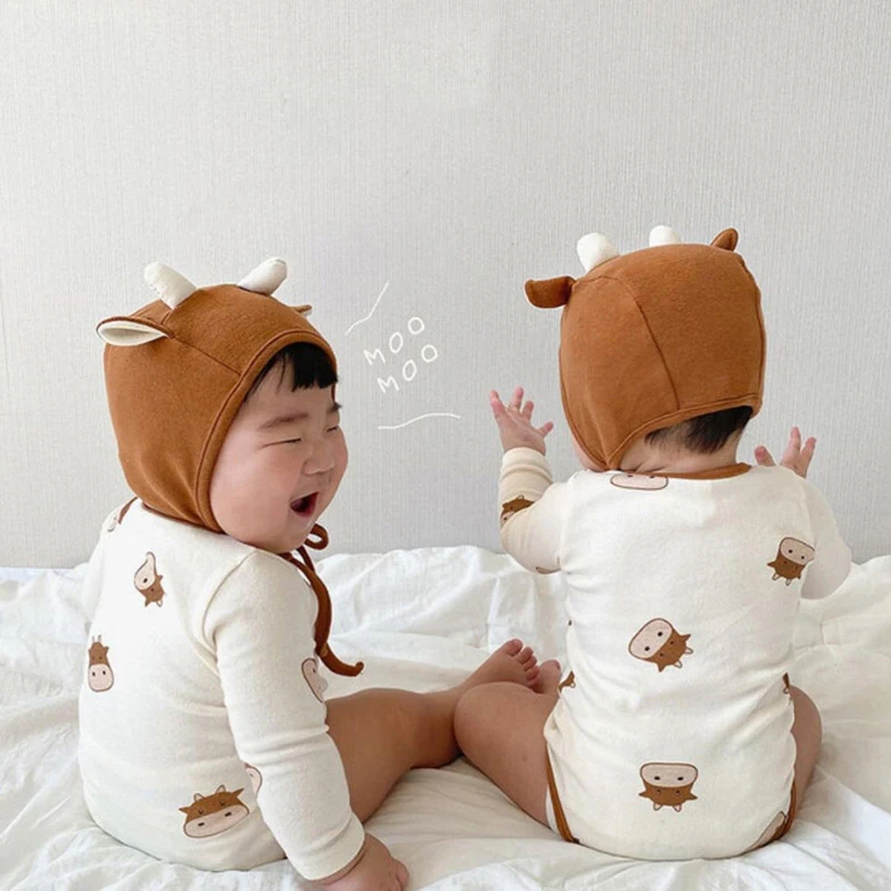 Одежда для новорожденных костюм на весну и осень пижамный комплект маленьких