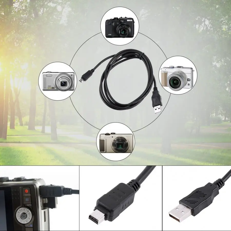 Кабель для передачи данных 1 5 м 12 контактный USB кабель цифровой камеры Olympus|Кабели
