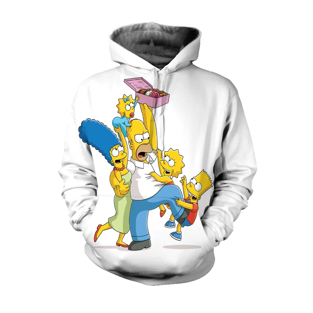 simpsons hoodies 10 Г. Mr. Q на заказ осень зима Симпсоны рисунок толстовки модный бренд черный Рисунок Симпсоны Толстовка мужская Толстовка - Цвет: simpsons hoodies 10