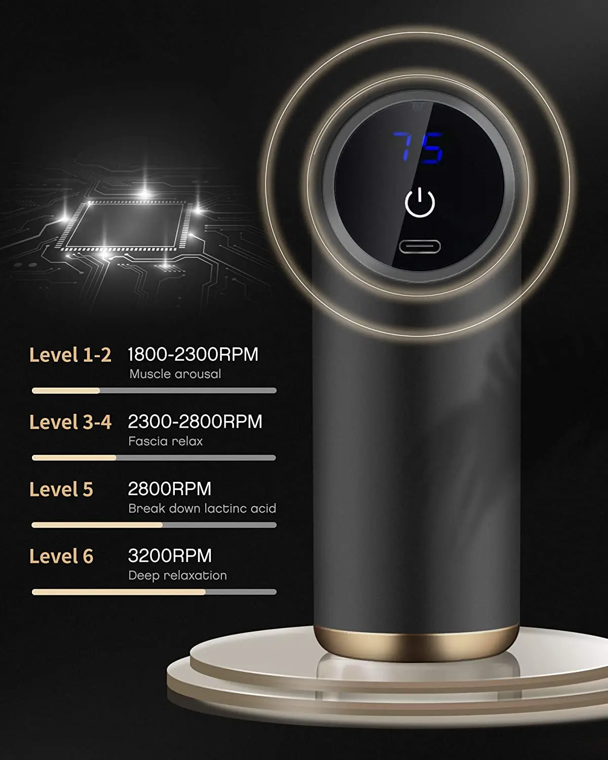 Мини-пистолет для расслабления мышц портативный 6 скоростей | Красота и здоровье