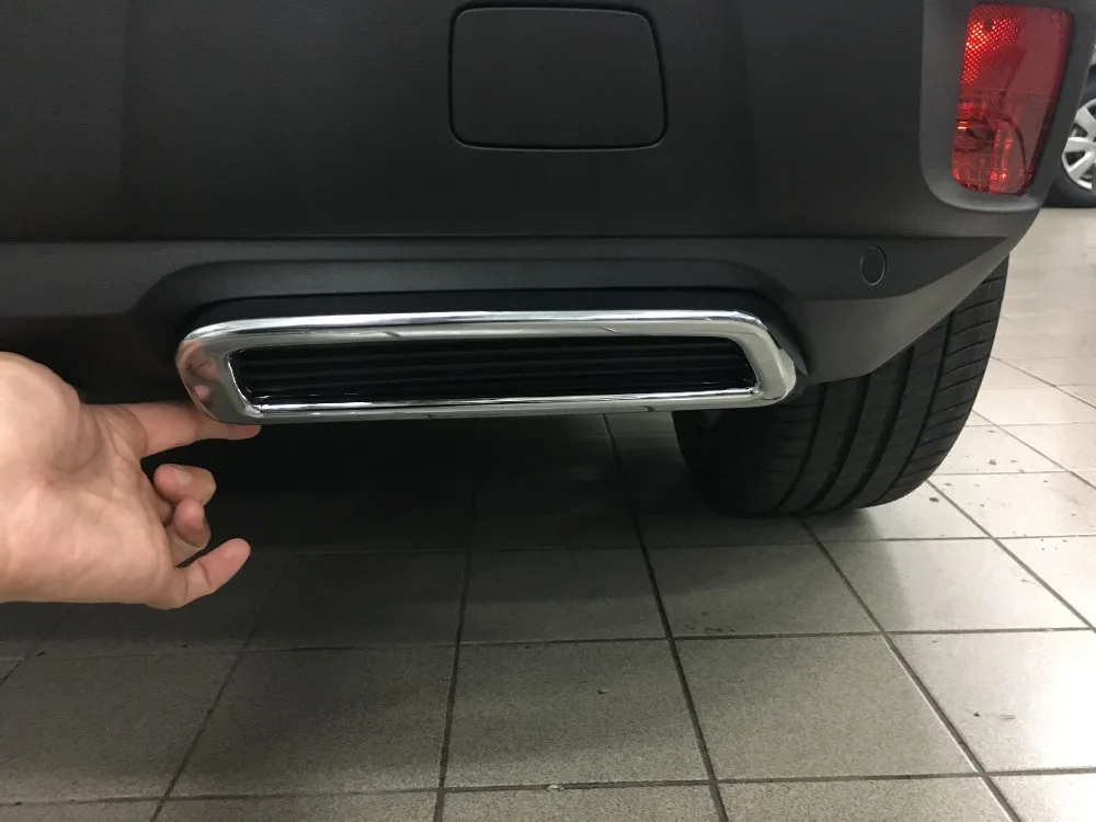 Для peugeot 3008 5008 сомнения очаровательно доступа хромированный задний выхлопной глушитель выхлопной трубы Накладка 2 шт. стайлинга автомобилей