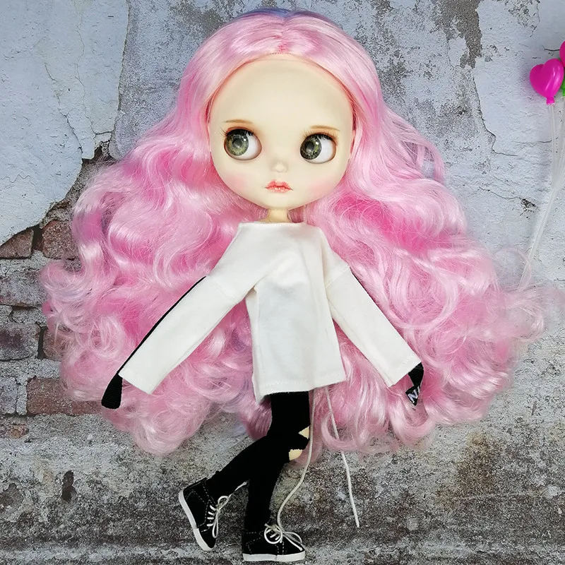 ICY Factory 1/6 BJD Новые матовые розовые волосы для лица 19 суставов тела с бровями блеск