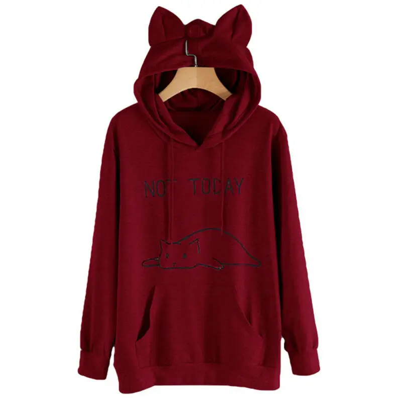 2019 осенний женский свитер джемпер с кошачьими ушками облегающие толстовки