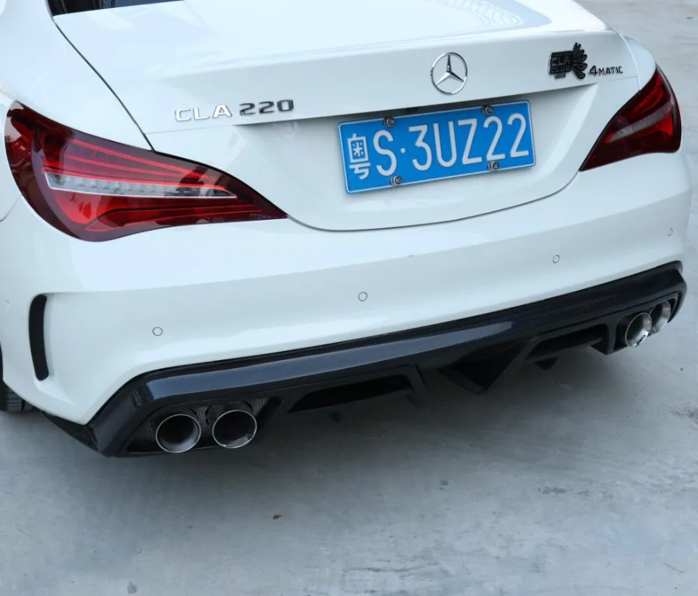 Губа заднего бампера из углеродного волокна автомобильный диффузор для 13 18 Mercedes