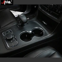 jho carbon grain sticker gear shift water cup holder panel cover stickers for jeep grand cherokee 2014 2020 2019 17 18 2016 wk2