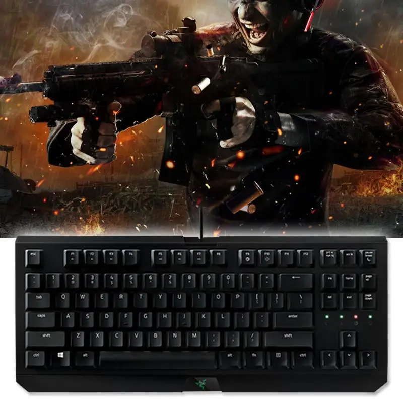 Razer Blackwidow X Games клавиатура универсальная 87 клавиш USB Проводная Механическая игровая электронная Спортивная эргономичная Проводная клавиатура высокого качества
