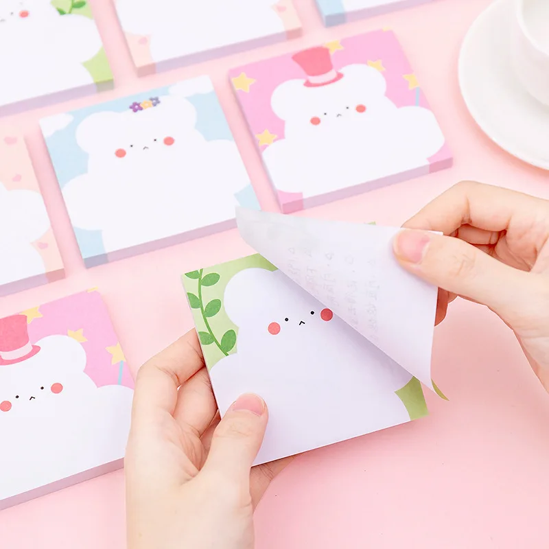 

5 Pcs Memo Pad Sticky Notes School Supply Bookmark Label Convenient stickers Handbook Message Note Cute