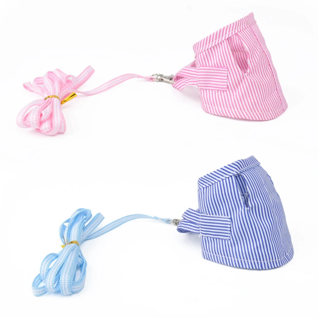 Rabbits Hamster Vest Harness with Leash Stripe Guinea Pig Chest Strap Harnesses Ferret Small Animals Pet Accessories | Дом и сад
