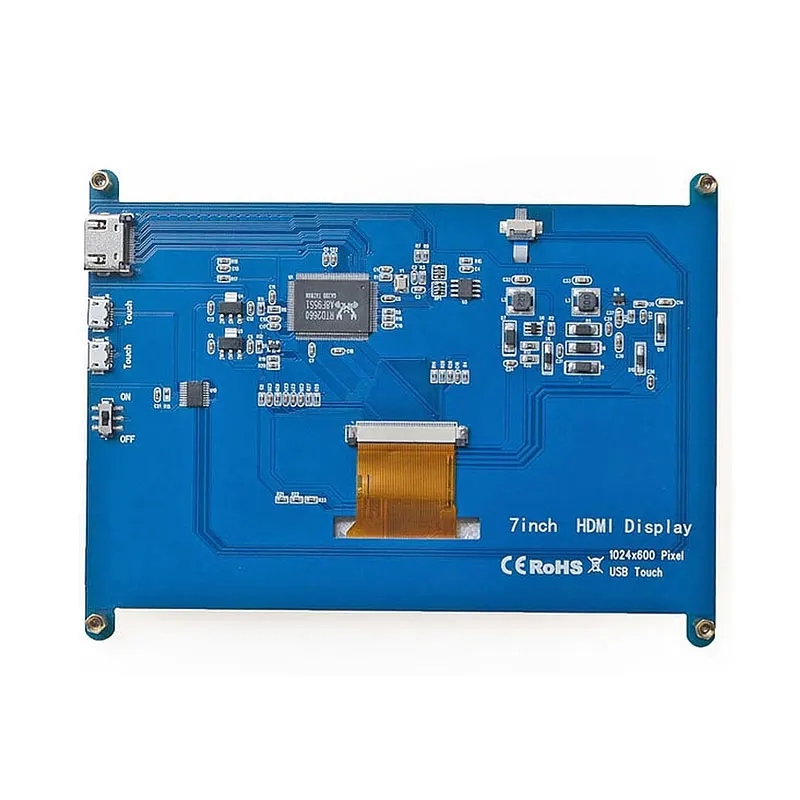 7 дюймов Raspberry Pi 4 Модель B 3B плюс ЖК дисплей Дисплей сенсорный Экран 1024*600 800*480 на
