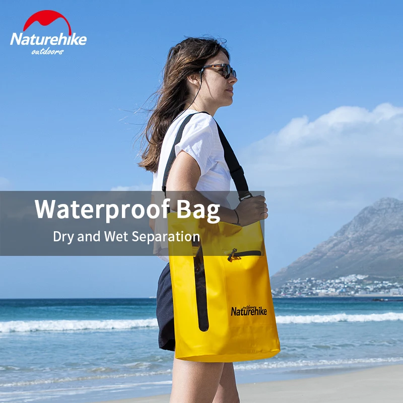 

Naturehike 30L Swimming Bag Dry Wet Shoulder Bag Multi Functional Beach Pool Pouch Waterproof PVC Fashion Bag Travel Daily Use
